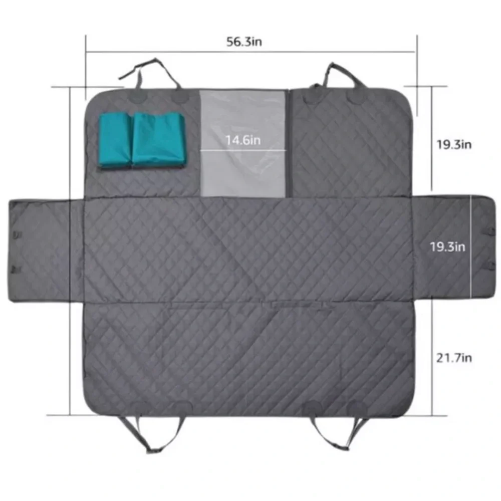 Gray Dog Car Seat Cover - Unknown Brand